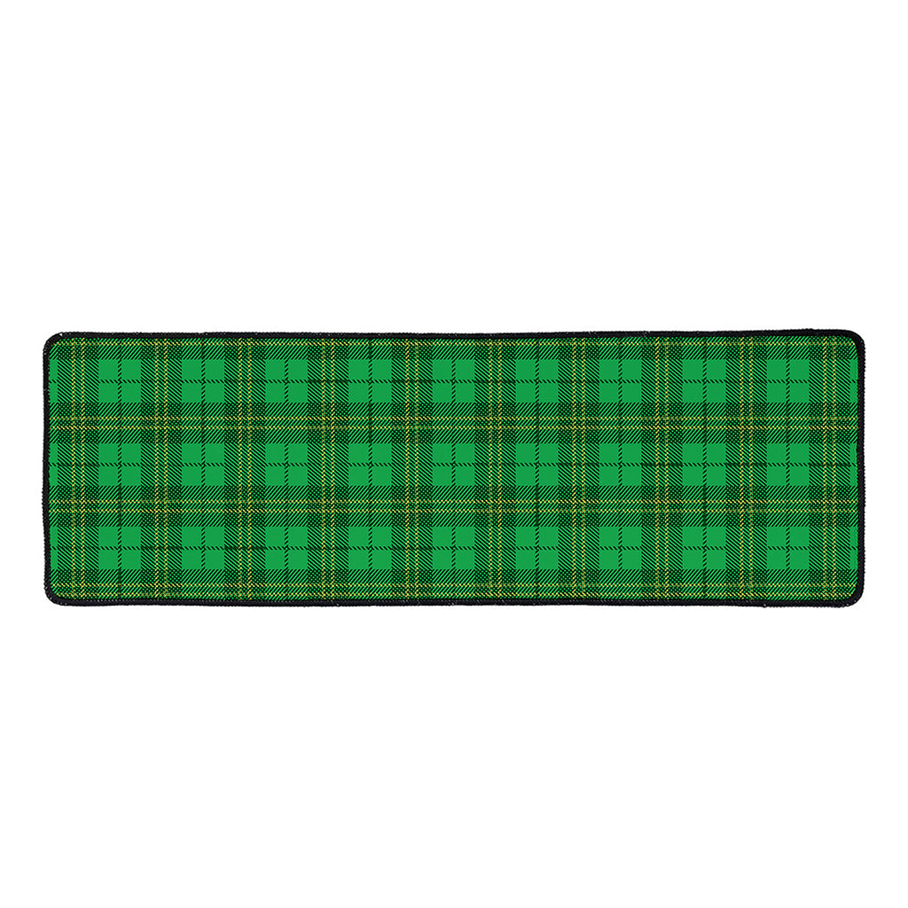 Green Tartan St. Patrick's Day Print Long Kitchen Mat
