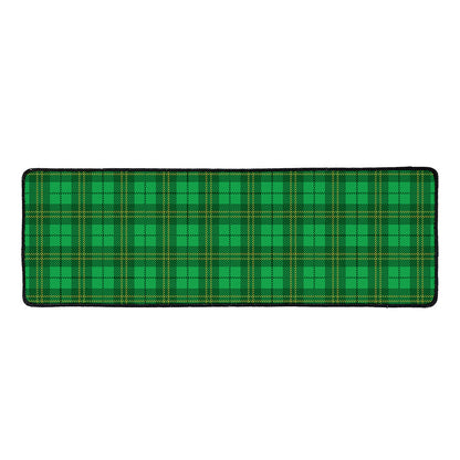 Green Tartan St. Patrick's Day Print Long Kitchen Mat