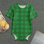 Green Tartan St. Patrick's Day Print Men's Bodysuit