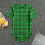 Green Tartan St. Patrick's Day Print Men's Bodysuit