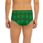 Green Tartan St. Patrick's Day Print Men's Briefs