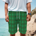 Green Tartan St. Patrick's Day Print Men's Cargo Shorts