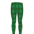 Green Tartan St. Patrick's Day Print Men's Leggings