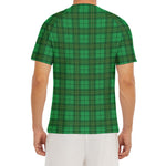 Green Tartan St. Patrick's Day Print Men's Short Sleeve Rash Guard