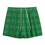 Green Tartan St. Patrick's Day Print Mesh Shorts
