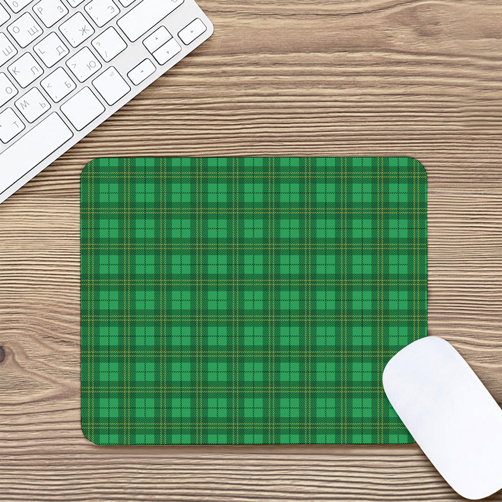 Green Tartan St. Patrick's Day Print Mouse Pad