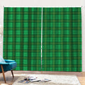 Green Tartan St. Patrick's Day Print Pencil Pleat Curtains