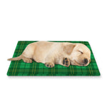 Green Tartan St. Patrick's Day Print Pet Cooling Mat Cover