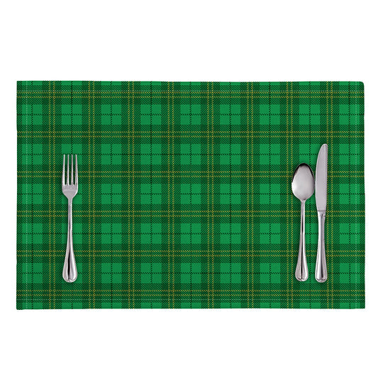 Green Tartan St. Patrick's Day Print Placemat