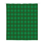 Green Tartan St. Patrick's Day Print Polyester Shower Curtain