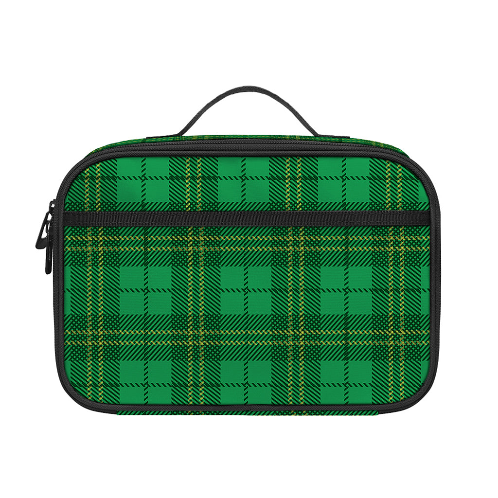 Green Tartan St. Patrick's Day Print Portable Lunch Bag