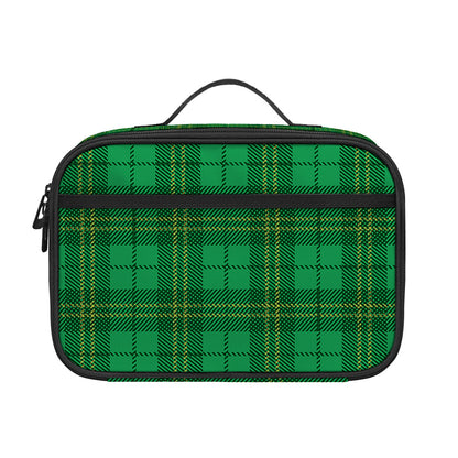 Green Tartan St. Patrick's Day Print Portable Lunch Bag