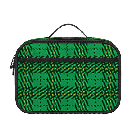 Green Tartan St. Patrick's Day Print Portable Lunch Bag
