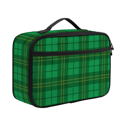 Green Tartan St. Patrick's Day Print Portable Lunch Bag