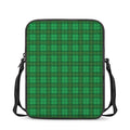 Green Tartan St. Patrick's Day Print Rectangular Crossbody Bag