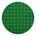 Green Tartan St. Patrick's Day Print Round Blanket