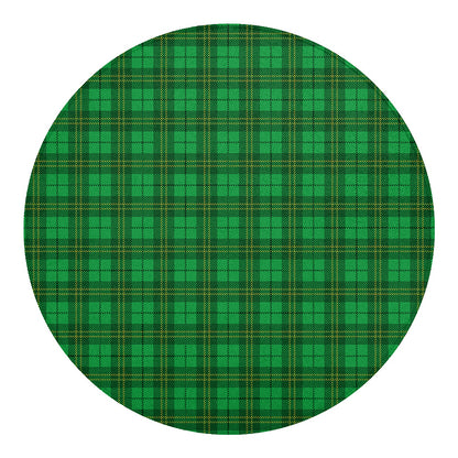 Green Tartan St. Patrick's Day Print Round Blanket