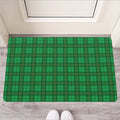 Green Tartan St. Patrick's Day Print Rubber Doormat