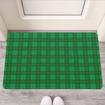 Green Tartan St. Patrick's Day Print Rubber Doormat