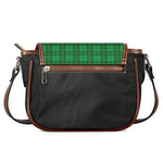 Green Tartan St. Patrick's Day Print Saddle Bag