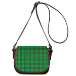 Green Tartan St. Patrick's Day Print Saddle Bag