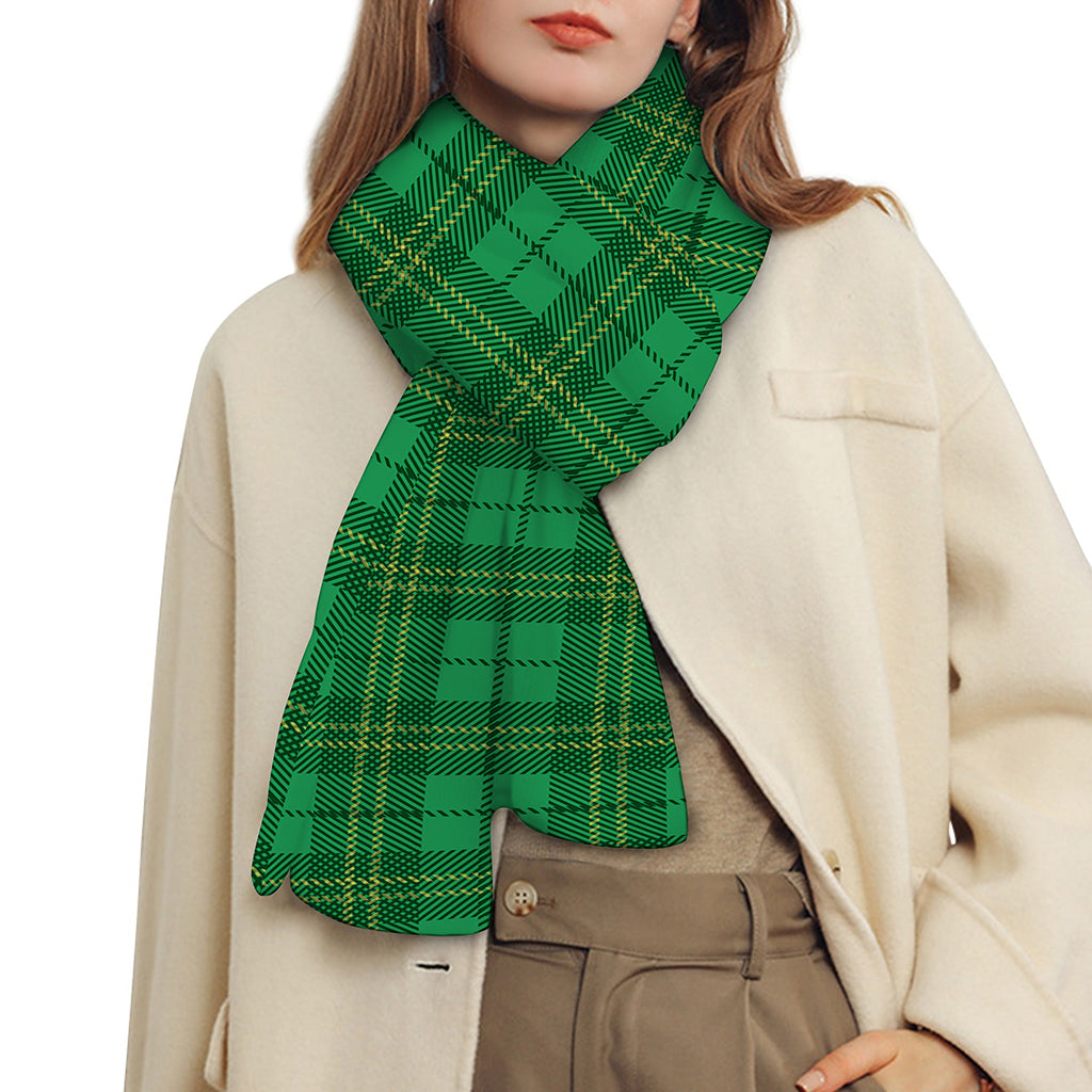 Green Tartan St. Patrick's Day Print Scarf