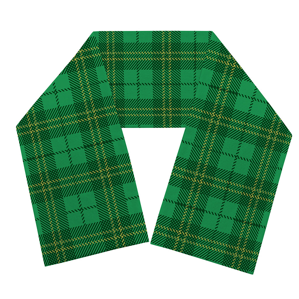 Green Tartan St. Patrick's Day Print Scarf