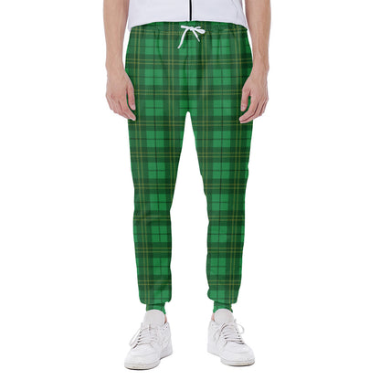 Green Tartan St. Patrick's Day Print Scuba Joggers