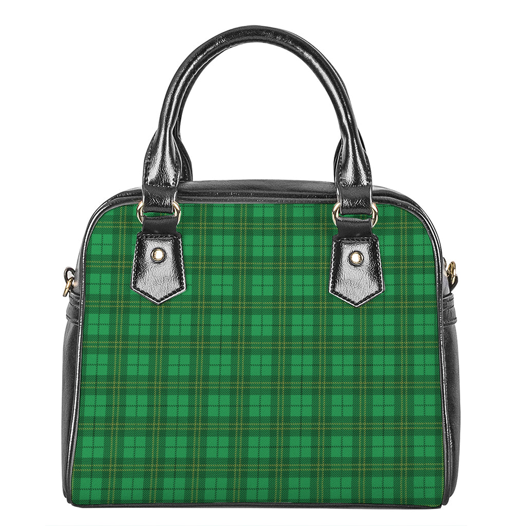 Green Tartan St. Patrick's Day Print Shoulder Handbag