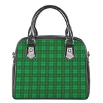 Green Tartan St. Patrick's Day Print Shoulder Handbag