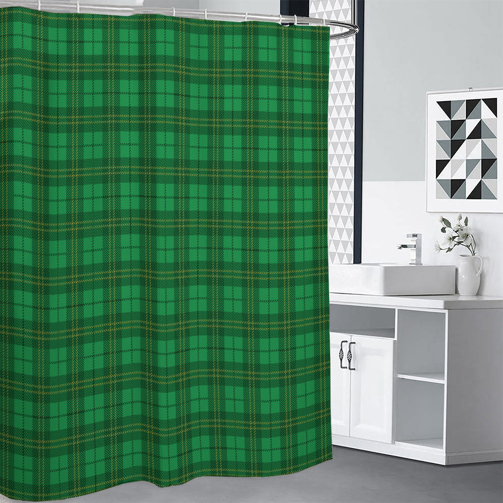 Green Tartan St. Patrick's Day Print Shower Curtain