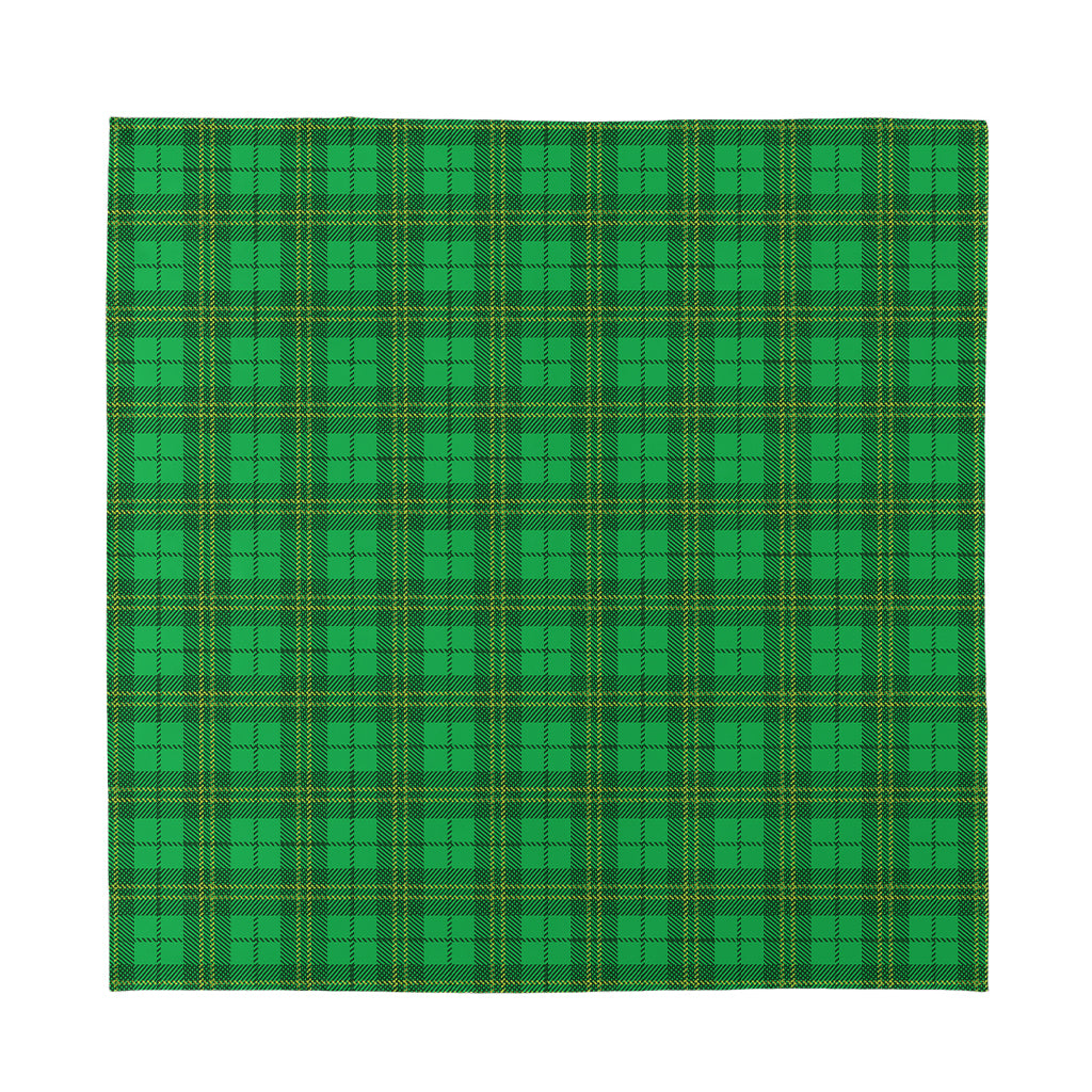 Green Tartan St. Patrick's Day Print Silk Bandana