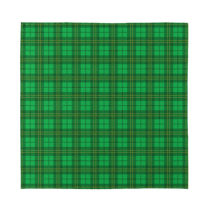 Green Tartan St. Patrick's Day Print Silk Bandana