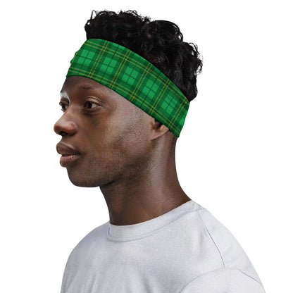 Green Tartan St. Patrick's Day Print Sports Headband