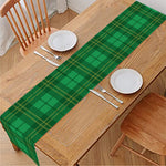 Green Tartan St. Patrick's Day Print Table Runner