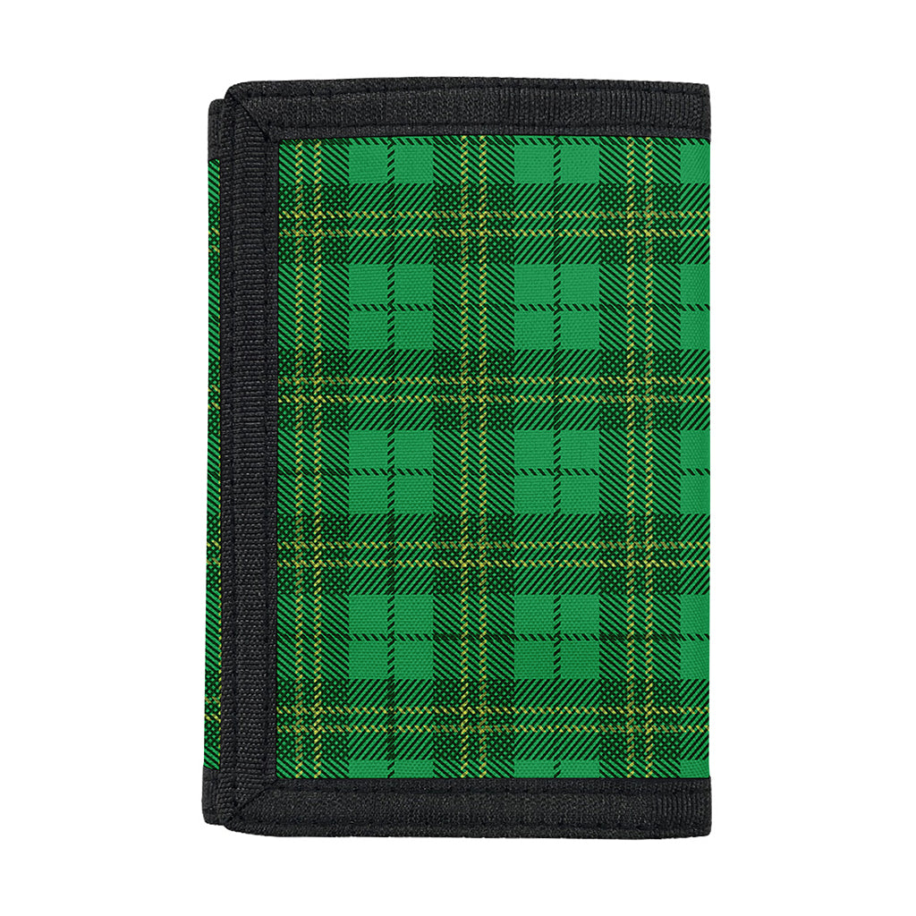 Green Tartan St. Patrick's Day Print Trifold Wallet