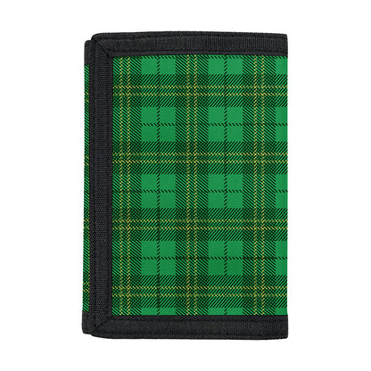 Green Tartan St. Patrick's Day Print Trifold Wallet