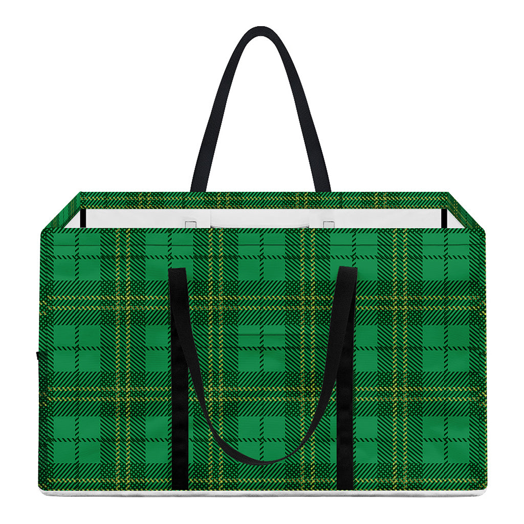 Green Tartan St. Patrick's Day Print Utility Tote Bag