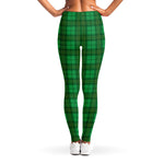 Green Tartan St. Patrick's Day Print Women's Leggings