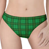 Green Tartan St. Patrick's Day Print Women's Thong