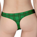 Green Tartan St. Patrick's Day Print Women's Thong