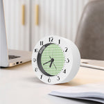 Green Tattersall Pattern Print Alarm Clock