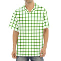 Green Tattersall Pattern Print Aloha Shirt