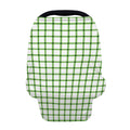 Green Tattersall Pattern Print Baby Seat Cover