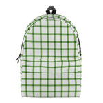 Green Tattersall Pattern Print Backpack