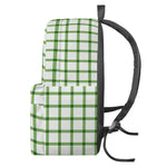 Green Tattersall Pattern Print Backpack