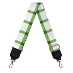 Green Tattersall Pattern Print Bag Strap