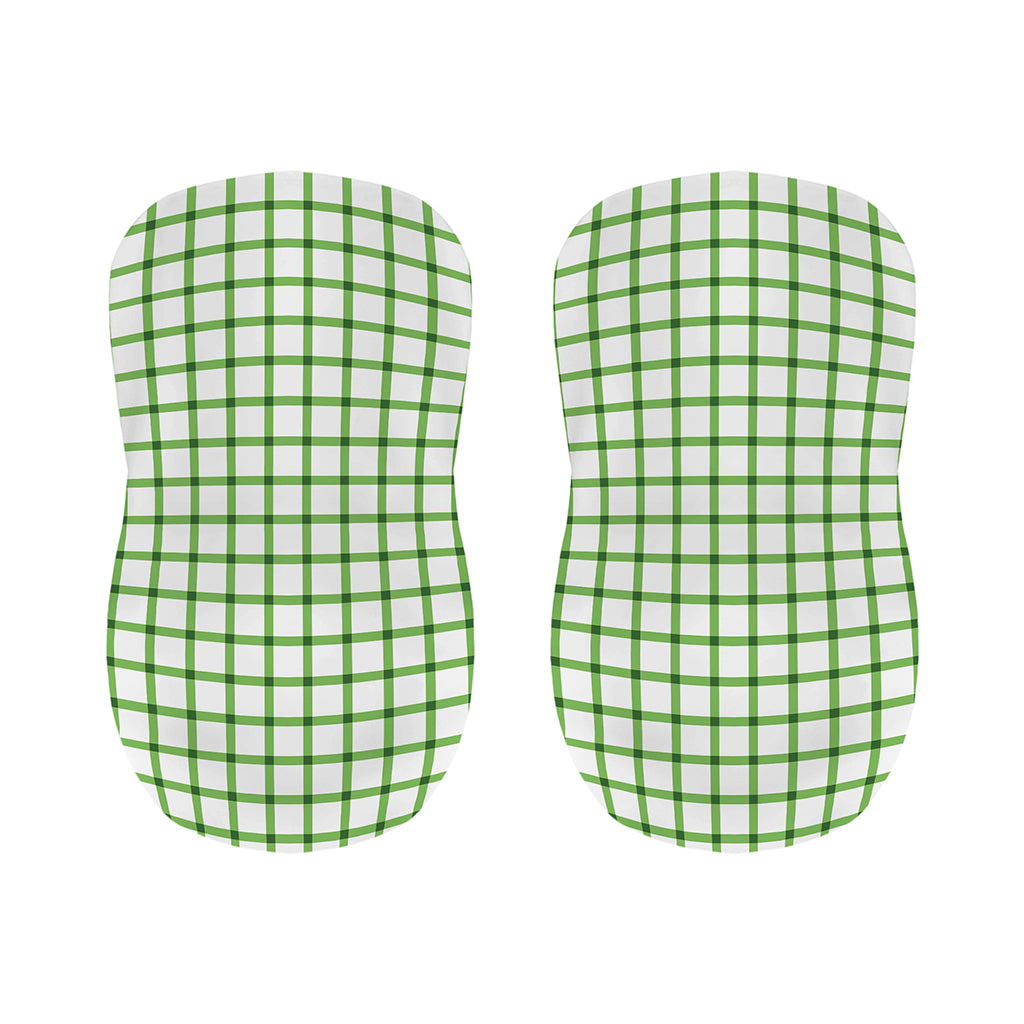 Green Tattersall Pattern Print Bar Stool Covers