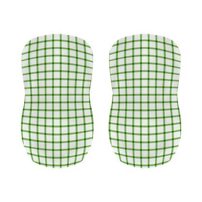 Green Tattersall Pattern Print Bar Stool Covers