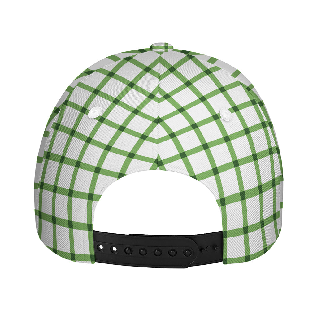 Green Tattersall Pattern Print Baseball Cap